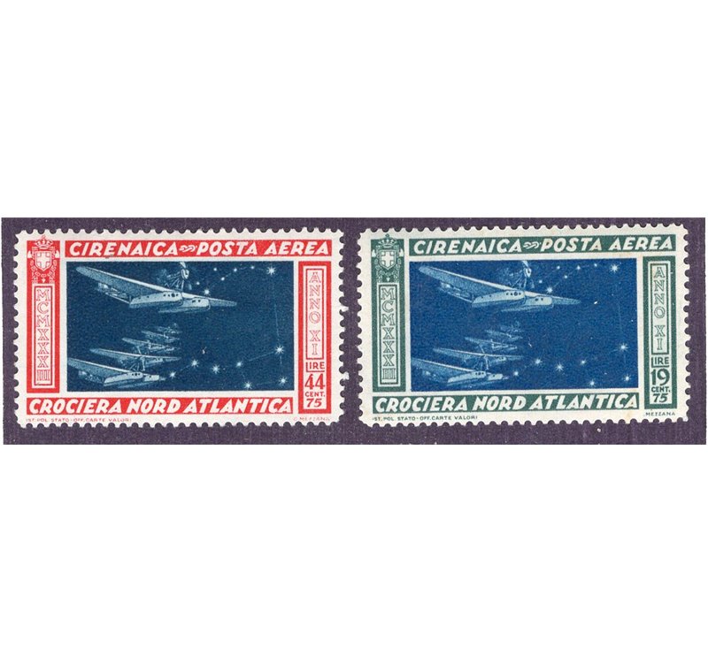 Cirenaica 1932 P.A. Soggetti africani serie n° 6/11. Cert.: IC. Cat. € 300 (**)