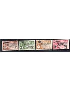 Cirenaica 1934 P.A. 1° Volo Roma Buenos Aires serie n° 20/23. Cert.: IC. Cat. € 550 (U)