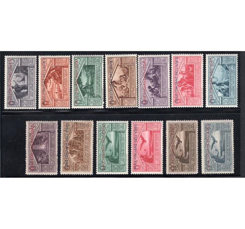 Egeo 1930 Virgilio serie n° 21/29 + P.A. 4/7. Cat. € 145 (**)