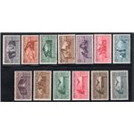 Egeo 1930 Virgilio serie n° 21/29 + P.A. 4/7. Cat. € 145 (**)