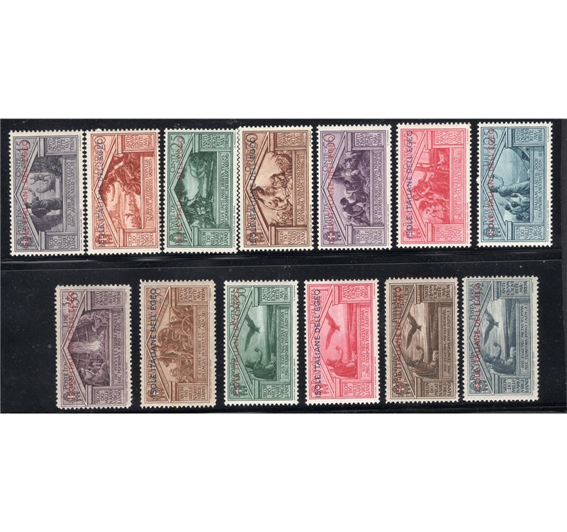 Egeo 1930 Virgilio serie n° 21/29 + P.A. 4/7. Cat. € 145 (**)