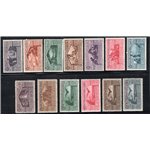 Egeo 1930 Virgilio serie n° 21/29 + P.A. 4/7. Cat. € 145 (**)