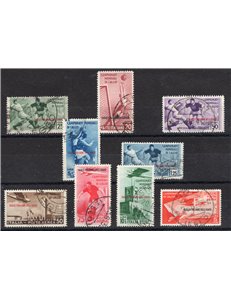 Egeo 1932 Dante serie n° 44/55 + P.A. 8/13. Cat. € 360 (U)