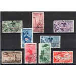 Egeo 1932 Dante serie n° 44/55 + P.A. 8/13. Cat. € 360 (U)