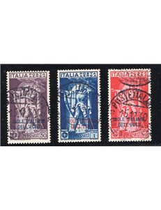 Egeo 1934 Calcio serie n° 75/79 + P.A. 34/37. Cert.: IC. Cat. € 2.000 (U)