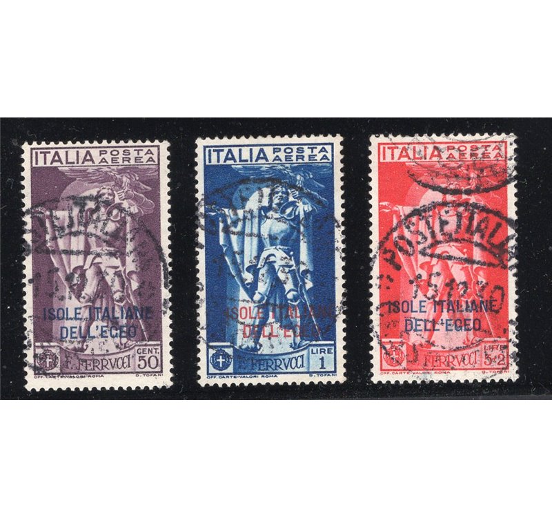 Egeo 1934 Calcio serie n° 75/79 + P.A. 34/37. Cert.: IC. Cat. € 2.000 (U)