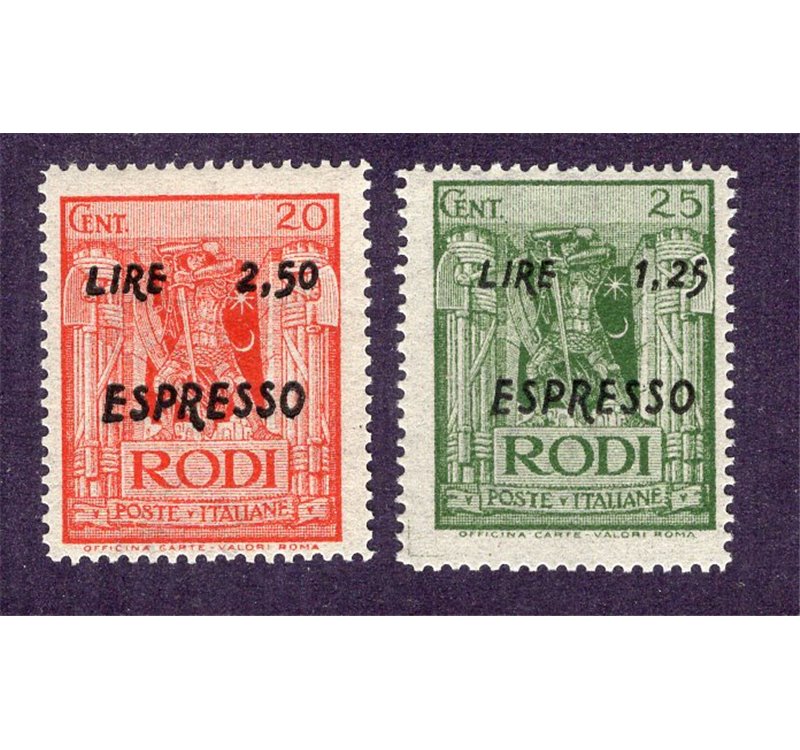 Egeo Occup. Tedesca 1944 Espressi serie n° 5/6. Cat. € 20 (**)
