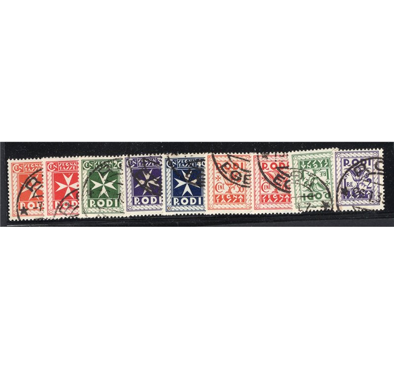 Egeo 1934 Pacchi postali soggetti vari serie n° 1/11. Cat. € 280 (U)