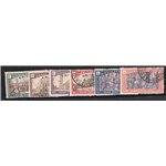 Eritrea 1924 Elefanti e leoni soprast. serie n° 80/86. Cat. € 180 (U)