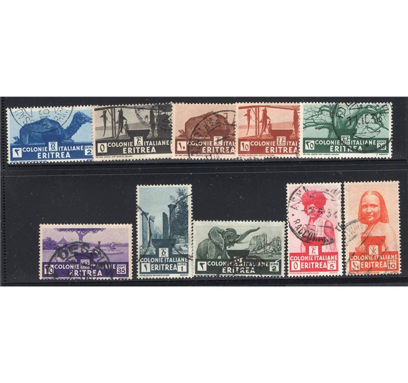 Eritrea 1931 Vitt. Emanuele n° 195/202. Cat. € 30 (U)