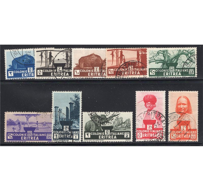 Eritrea 1933 Soggetti africani serie n° 203/12. Cat. € 65 (U)