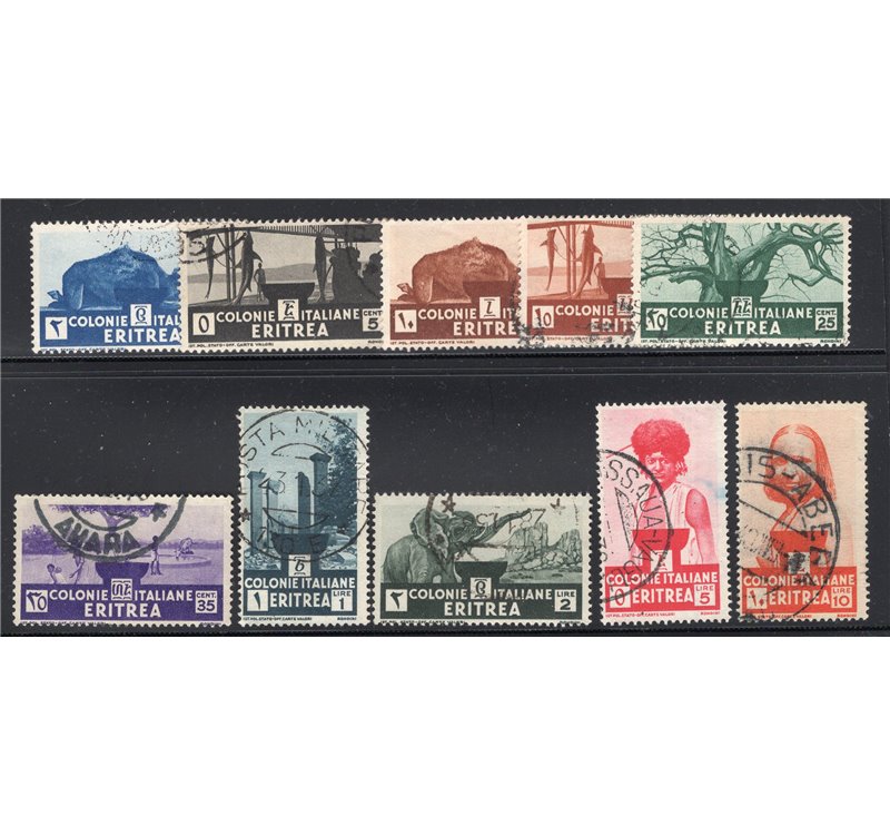 Eritrea 1933 Soggetti africani serie n° 203/12. Cat. € 65 (U)