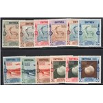 Eritrea 1934 Mostra Coloniale serie n° 220/25 + P.A. 1/6. Cat. € 330 (**)