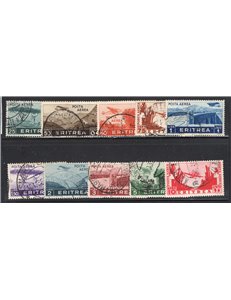 Eritrea 1934 Mostra Coloniale serie n° 220/25 + P.A. 1/6. Cat. € 450 (U)