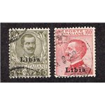 Libia 1916 Michetti 20 c. su 15 c. nero soprast. in azzurro nero, n° 17/I. Cat. € 60 (U)