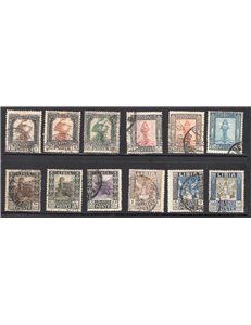 Libia 1917/18 Pittorica con filigrana coron serie n° 21/32. Firm.: Chia. Cat. € 375 (U)