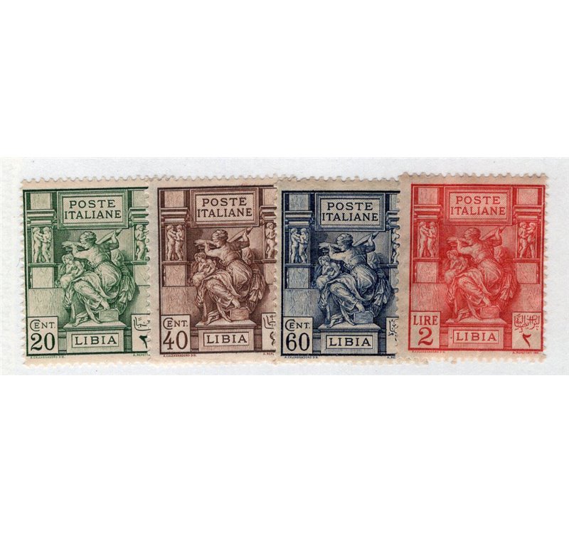 Libia 1922 Soprast. serie n° 38/39. Cat. € 30 (**)