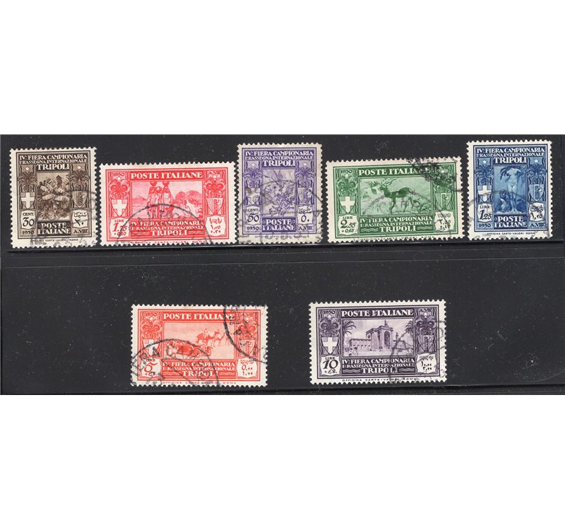 Libia 1928/29 Soprast. serie n° 78/80. Cat. € 150 (U)