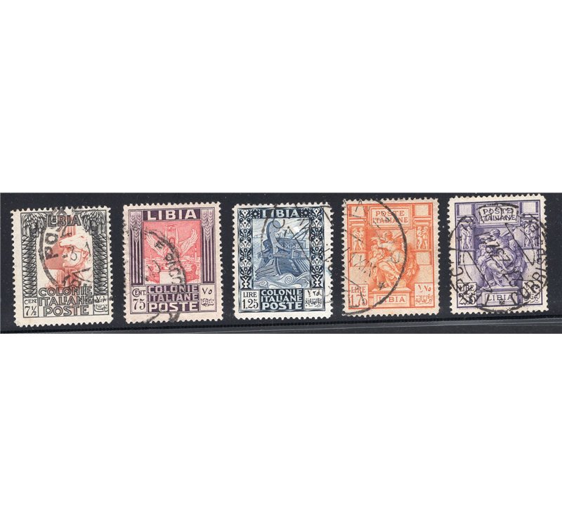 Libia 1930 IV Fiera di Tripoli serie n° 87/93. Cat. € 375 (U)