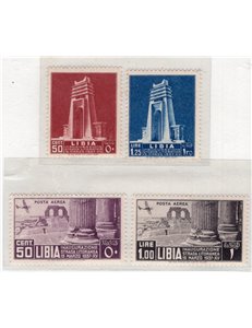 Libia 1935 IX Fiera di Tripoli serie n° 132/37 + P.A. 21/26. Cat. € 185 (**)