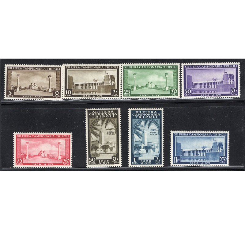 Libia 1937 XI Fiera di Tripoli serie n° 142/43 + P.A. 32/33. Cat. € 280 (**)