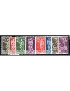 Libia 1938 XII Fiera di Tripoli serie n° 146/51 + P.A. 34/35. Cat. € 30 (**)