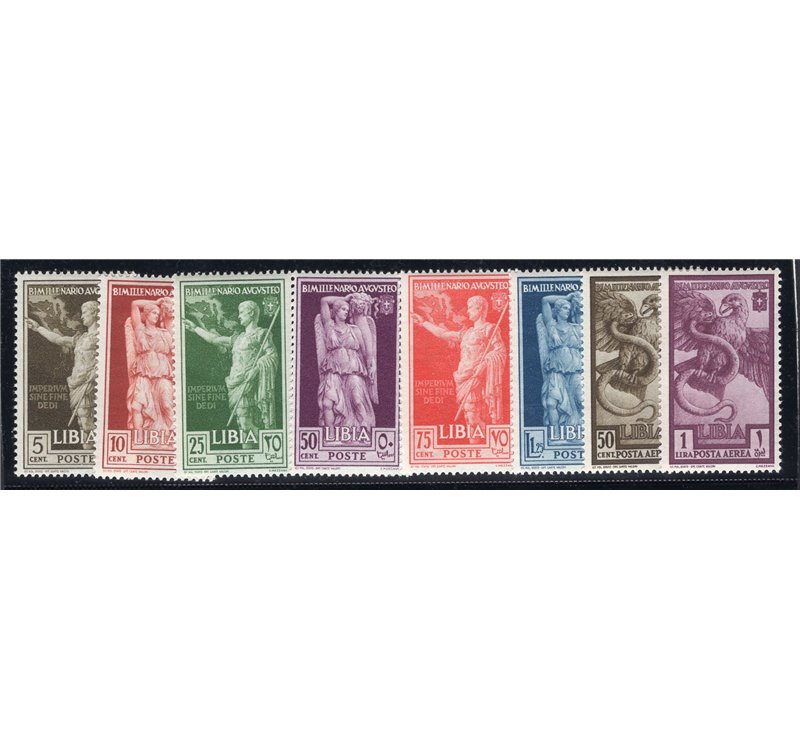 Libia 1938 XII Fiera di Tripoli serie n° 146/51 + P.A. 34/35. Cat. € 30 (**)