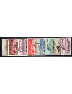 Libia 1938 Augusto serie n° 152/57 + P.A. 36/37. Cat. € 20 (U)