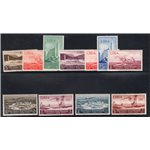 Libia 1938 XIII Fiera di Tripoli serie n° 158/62 + P.A. 38/40. Cat. € 45 (**)