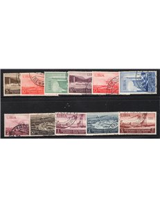 Libia 1940 Pittorica 5 £ nero e azzurro dent. 14 senza filigrana n° 163. Firm.: Chia - Raybaudi. Cat. € 350 (U)