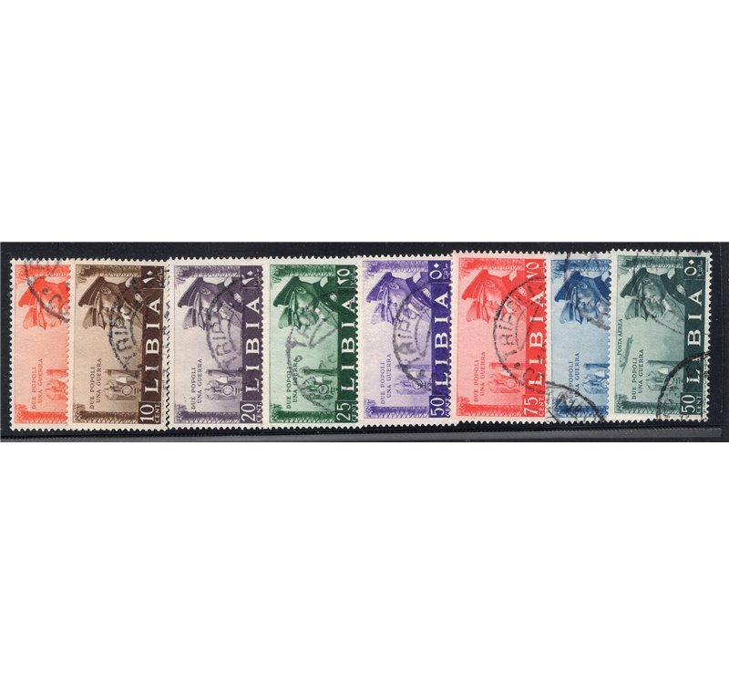 Libia 1940 Mostra Triennale d'Oltremare serie n° 164/70 + P.A 41/44. Cat. € 60 (**)