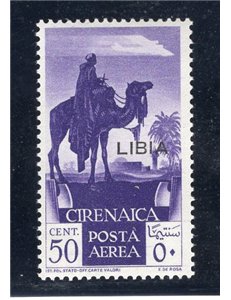 Libia 1941 Asse Italo Tedesca serie n° 171/77 + P.A. 45. Cat. € 167 (**)