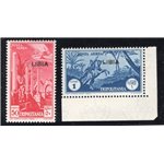Libia 1936 P.A. Cavaliere senussita 50 c. violetto soprast., n° 27. Cat. € 200 (**)
