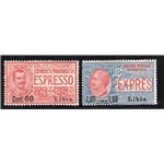 Libia 1922 Espressi soprast. serie n° 5/6. Cat. € 110 (**)
