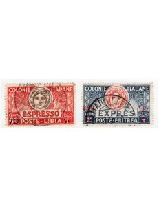 Libia 1923 Espressi serie n° 7/8. Cat. € 62 (U)