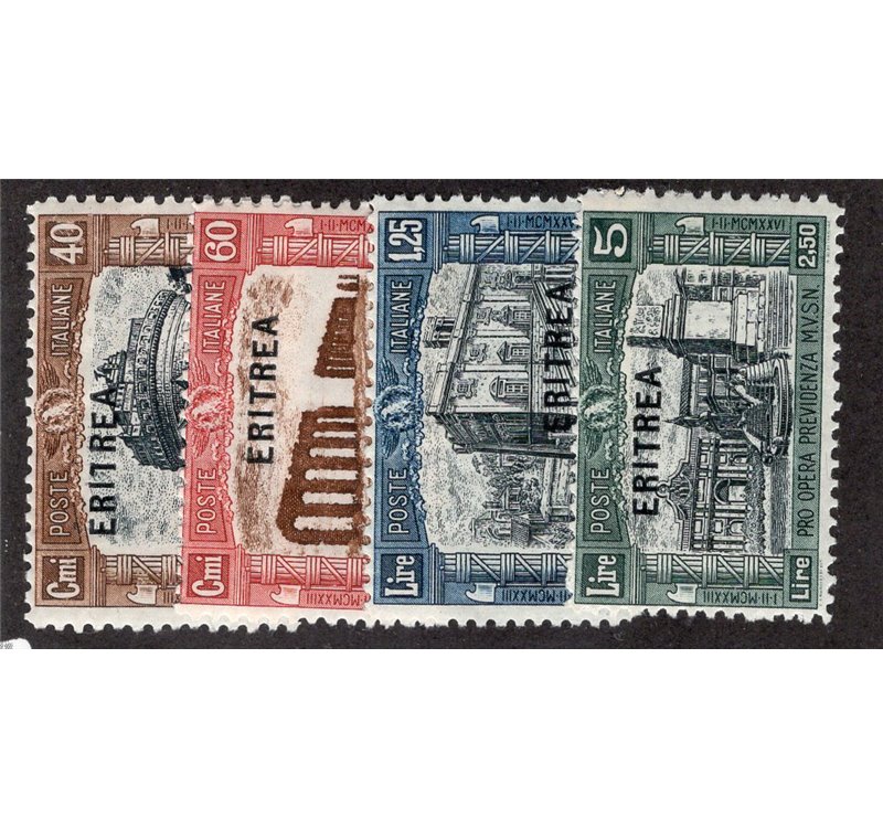 Eritrea 1926 Istituto Coloniale serie n° 107/12. Cat. € 25 (**)