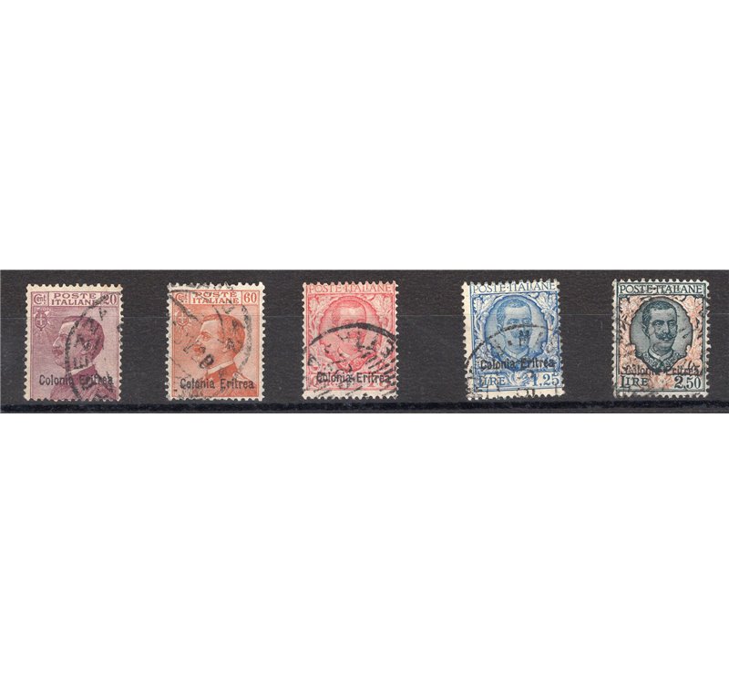 Eritrea 1927 Volta serie n° 120/22. Cat. € 180 (U)